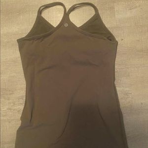 Lululemon Power Y tank army green top size 4/6